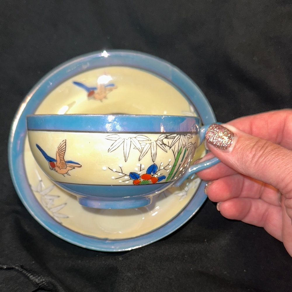 Vintage Japanese Lusterware Cup & Saucer